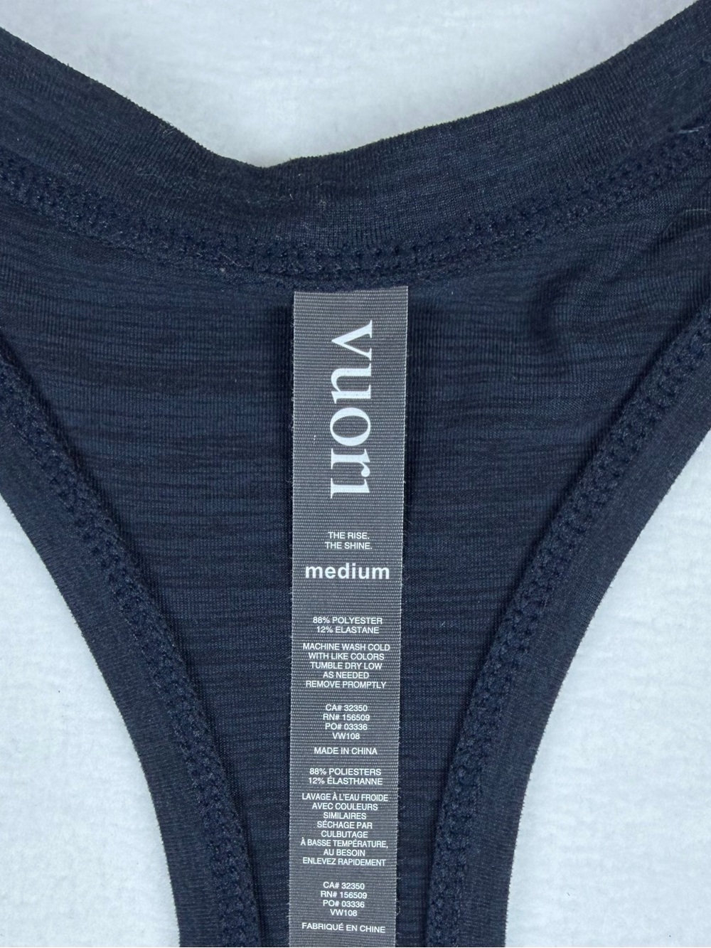 Vuori Blue Heathered Racerback Tank Top Size M Athletic Workout Activewear - Picture 3 of 6